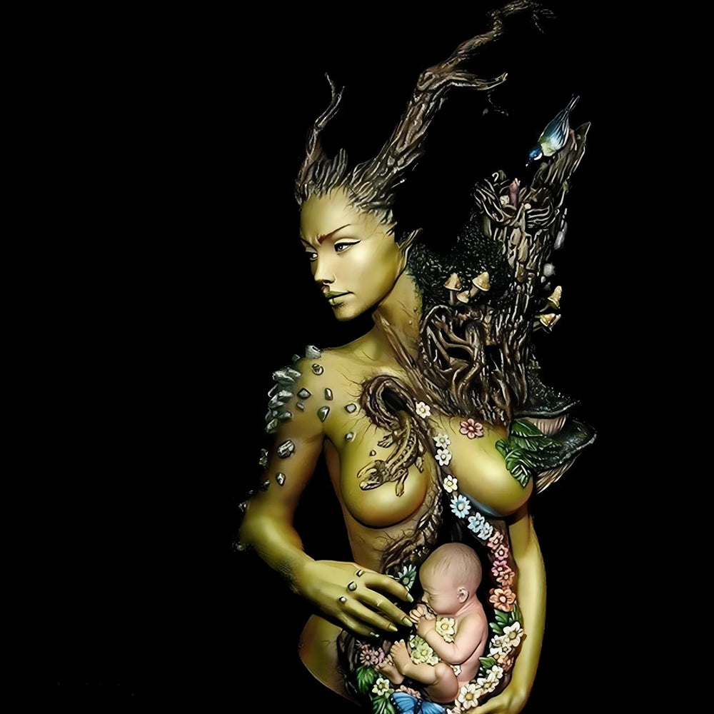 1/10 Demon-Winged Female, Resin Model Figure Kit, Fantasy Theme, Unassembled and Unpainted