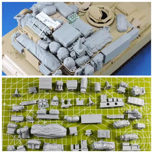 1/35 Modern M1A1/M1A2 Abrams, Resin Model Vehicle Kit, Unassembled and Unpainted