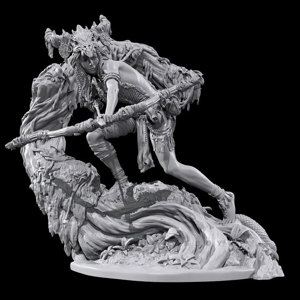 90mm Demonic Axe Knights, 8 Figures, Resin Model Figure Kit, Fantasy Theme, Unassembled and Unpainted