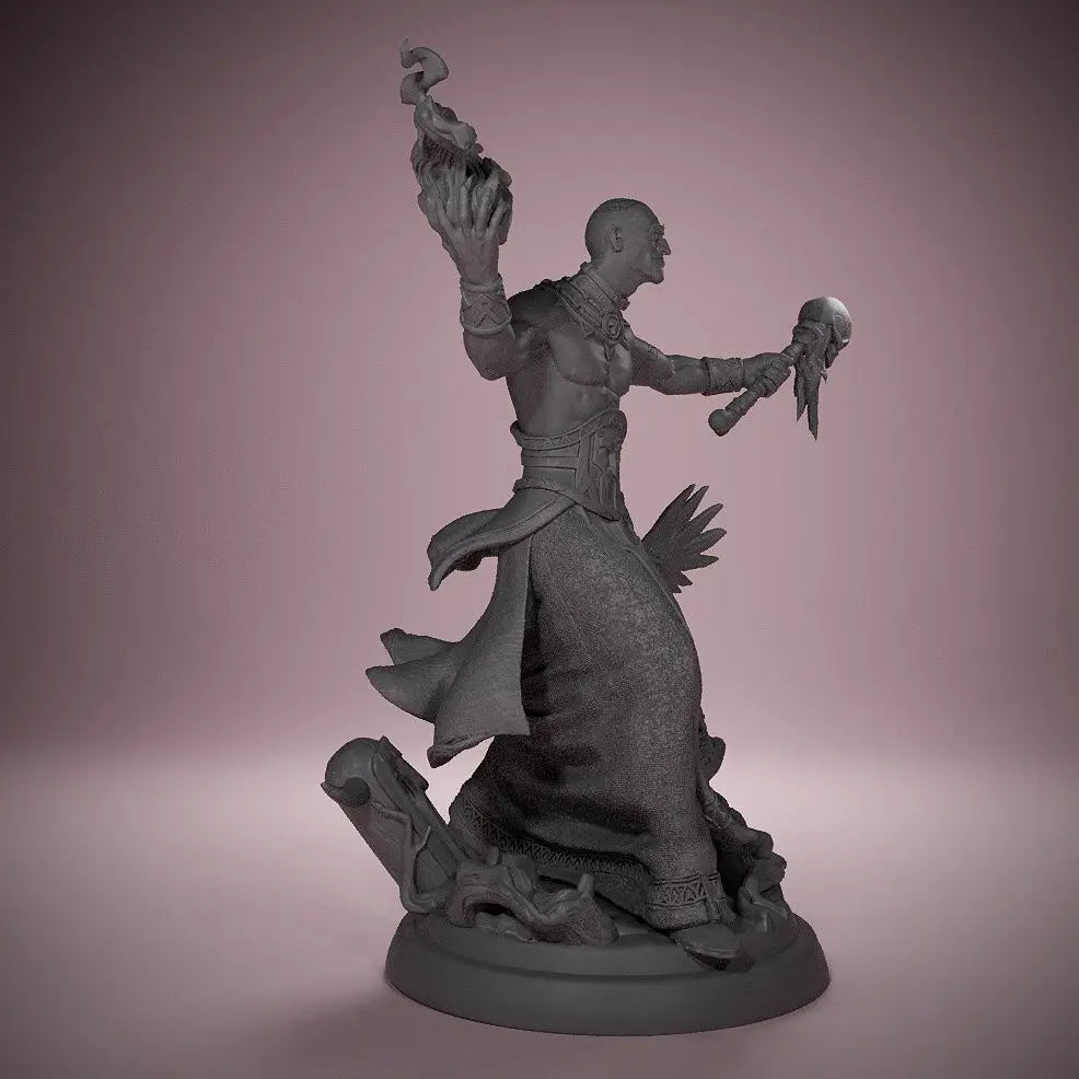 70mm Dark Fantasy Warrior, Resin Model Figure Kit, Fantasy Theme, Unassembled and Unpainted