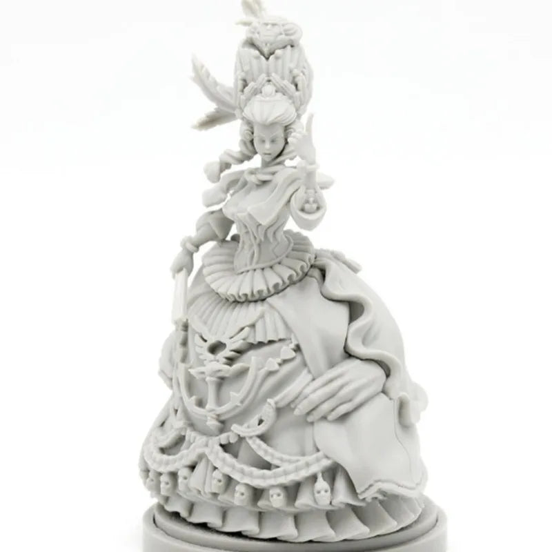 30mm Medieval Fantasy Gothic Female Warrior, Resin Model Figure Kit, Unassembled and Unpainted