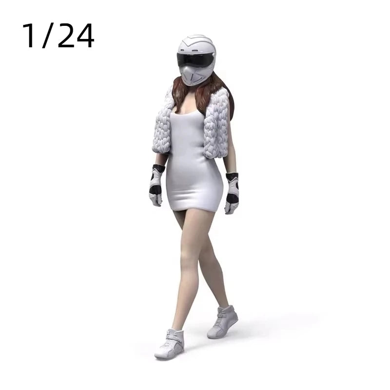 1/24 Sexy Race Queen, Resin Model Figure Kit, Unassembled and Unpainted
