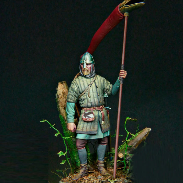 75mm Medieval Norman Warrior, Resin Model Figure Kit, Unassembled and Unpainted