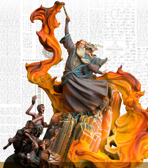 35mm Flame Warrior, Resin Model Diorama Kit, Fantasy Theme, Unassembled and Unpainted