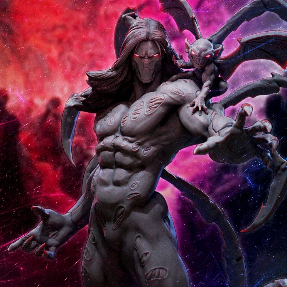 75mm Winged Four-Armed Demon, Resin Model Figure Kit, Fantasy Theme, Unassembled and Unpainted