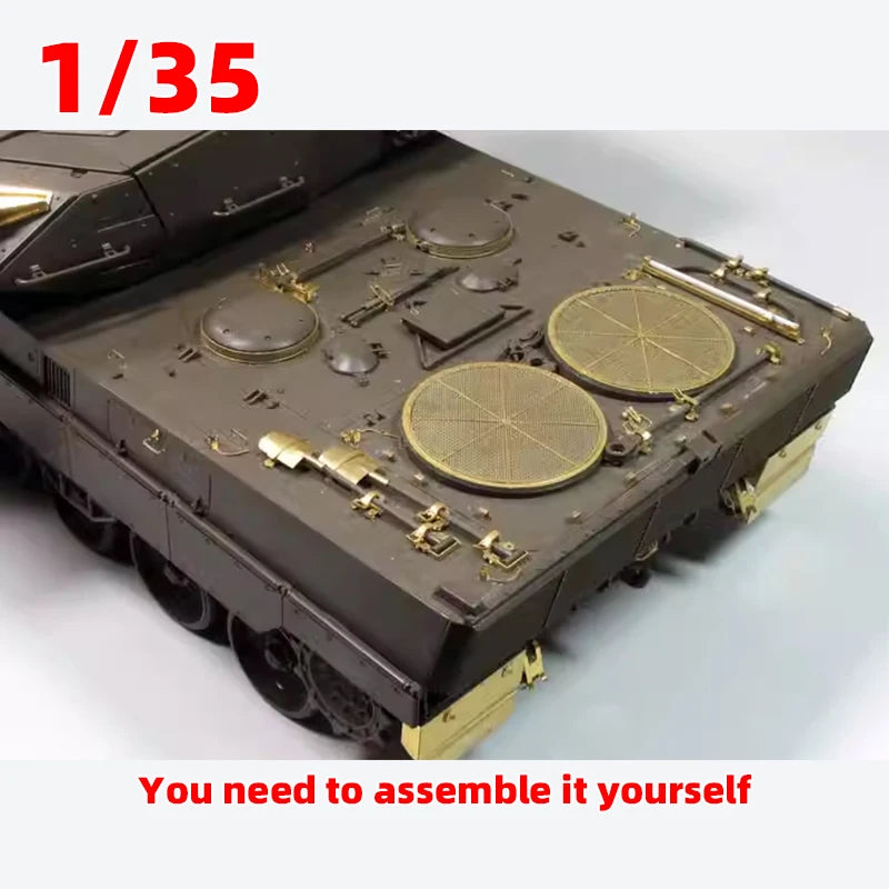 1/35 Modern Leopard 2A6 Tank, Resin Model Vehicle Kit, Unassembled and Unpainted
