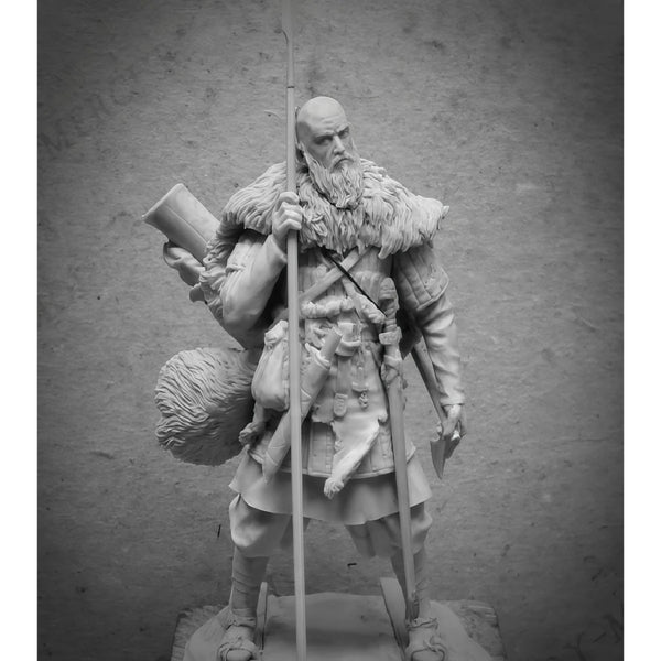 75mm Napoleonic Scandinavian Skier, Resin Model Figure Kit, Unassembled and Unpainted