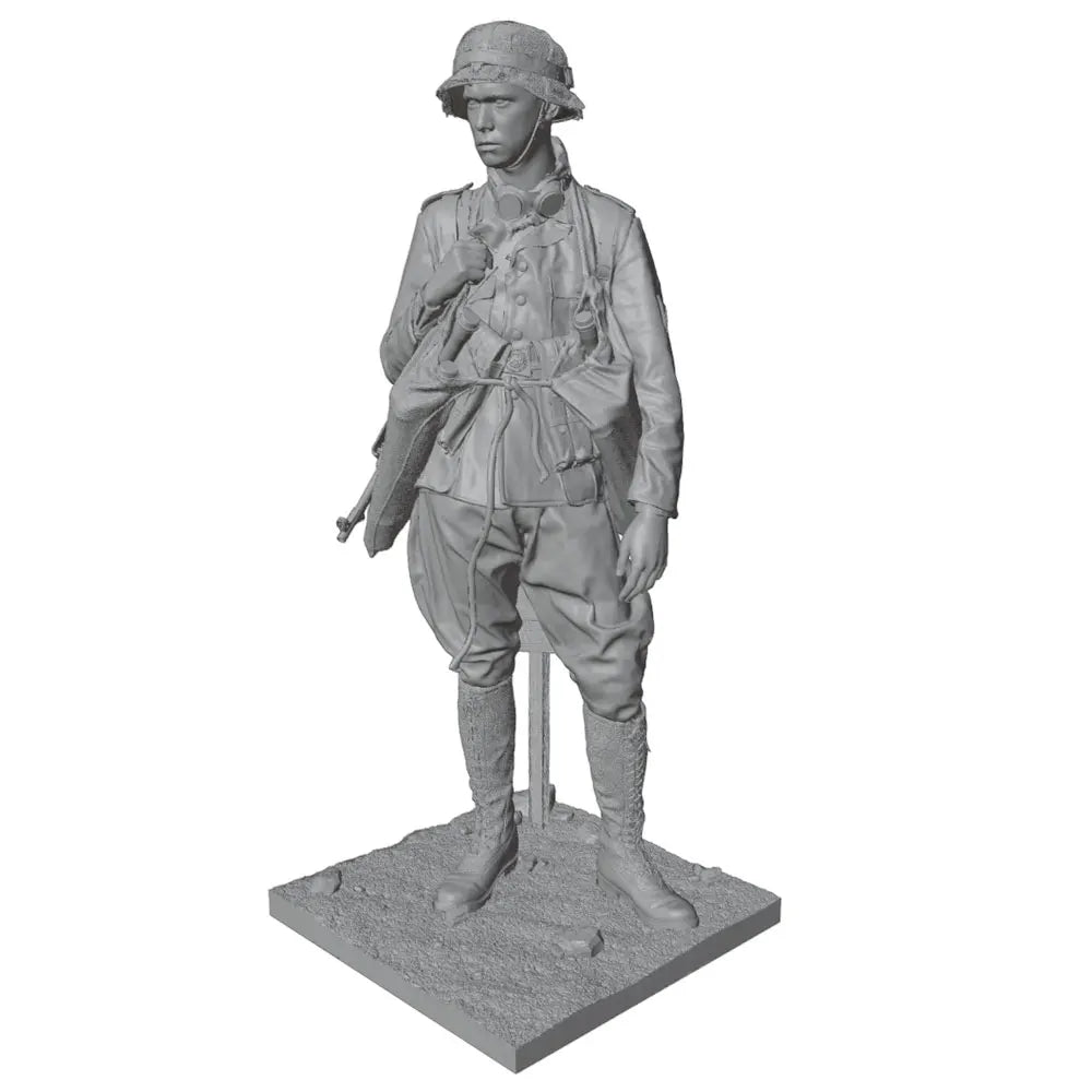 75mm WWI British Infantryman with Signal Flag, Resin Model Figure Kit, Unassembled and Unpainted