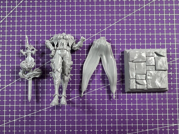 75mm Female Warrior, Resin Model Figure Kit, Fantasy Theme, Unassembled and Unpainted