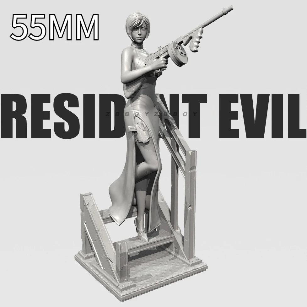 55mm Survival Horror Operative, Resin Model Figure Kit, Fantasy Theme, Unassembled and Unpainted