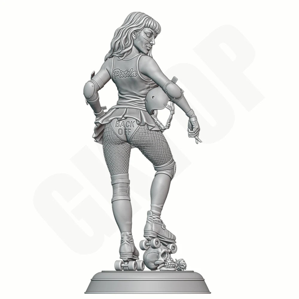 1/24 Roller Derby Skater, Resin Model Figure Kit, Unassembled and Unpainted