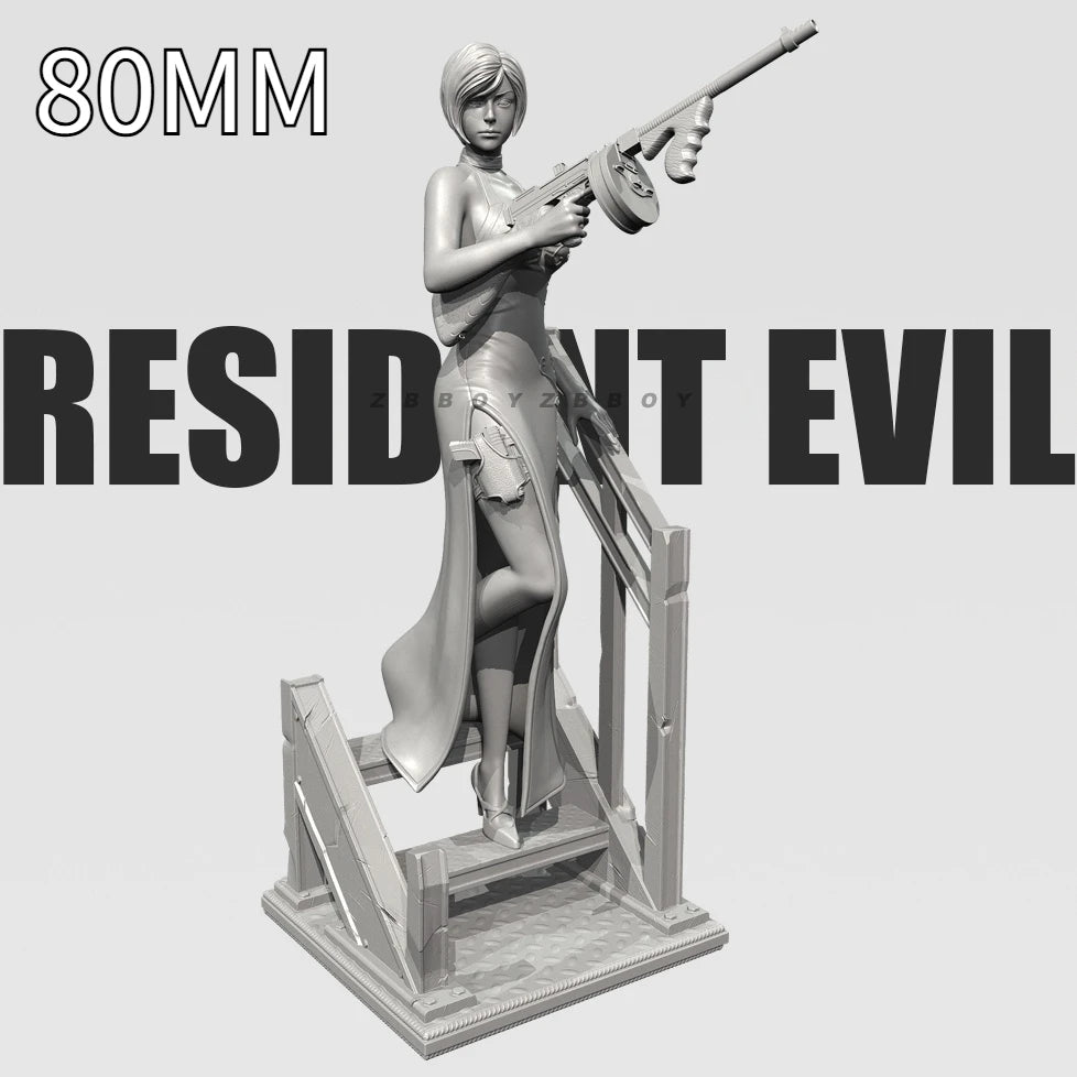 55mm Survival Horror Operative, Resin Model Figure Kit, Fantasy Theme, Unassembled and Unpainted