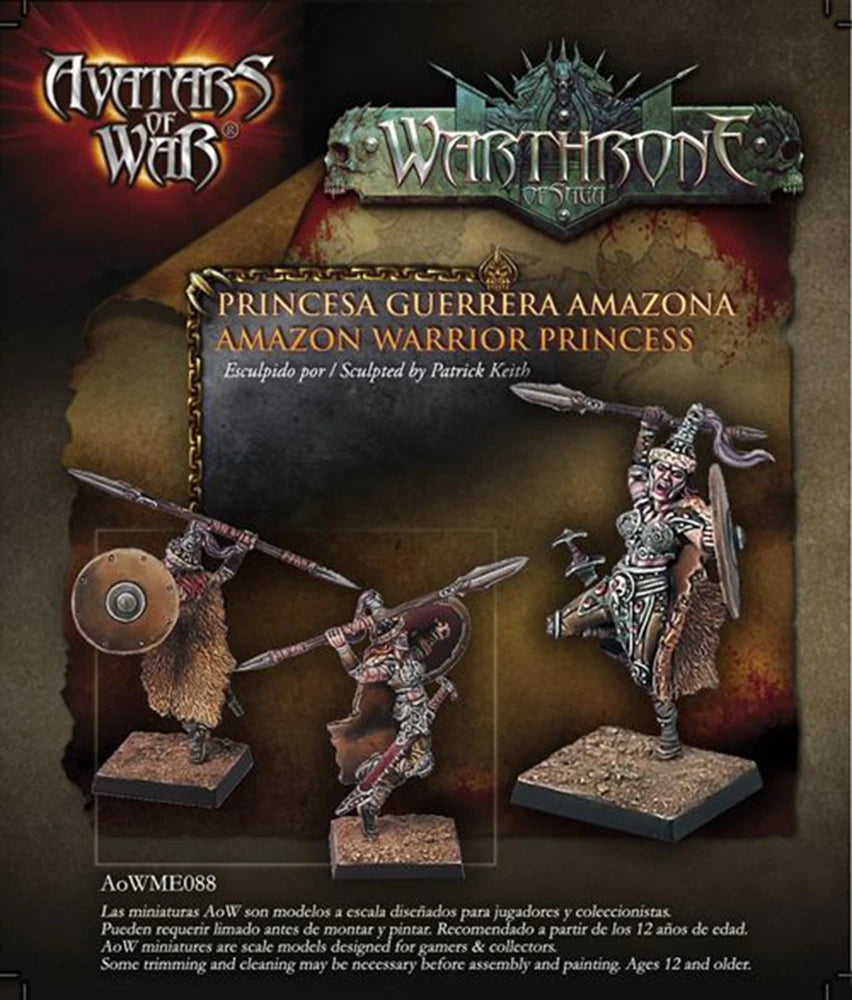 28mm Amazon Warriors, 2 Figures, Resin Model Figure Kit, Fantasy Theme, Unassembled and Unpainted