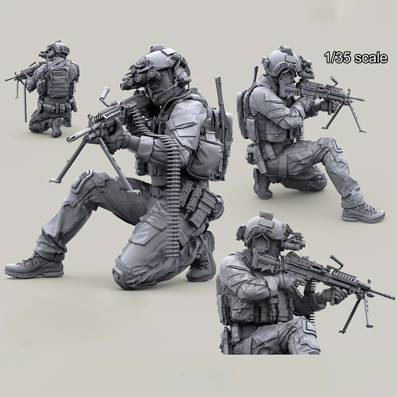 1/35 Modern Tactical Military Operators, 14 Figures, Resin Model Figure Kit, Unassembled and Unpainted