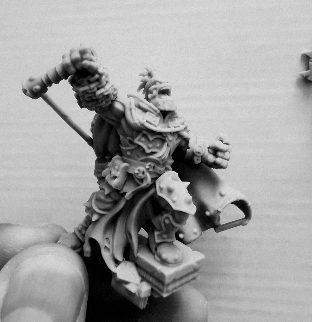 28mm Warmachine Greygore Boomhowler, Resin Model Figure Kit, Fantasy Theme, Unassembled and Unpainted