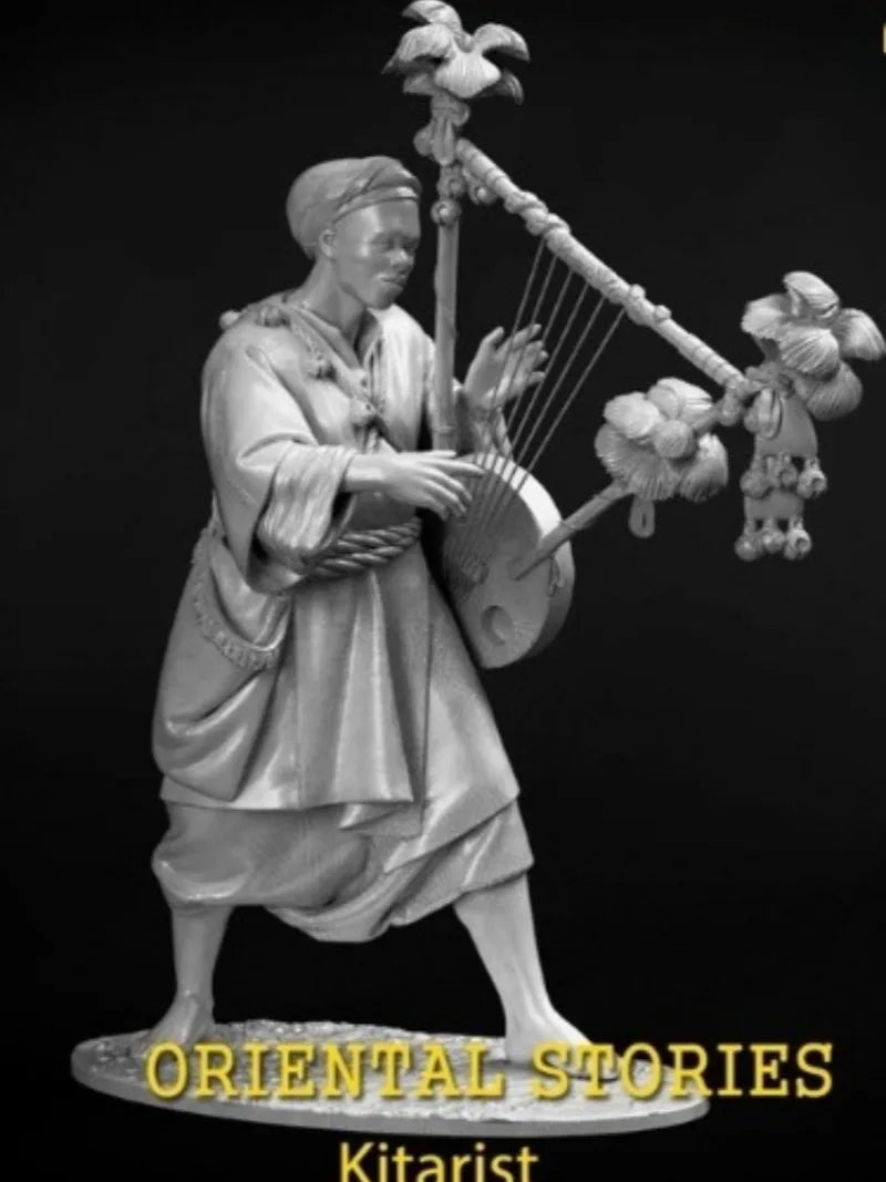 1/24 Ancient Classical Guitarist, Resin Model Figure Kit, Unassembled and Unpainted