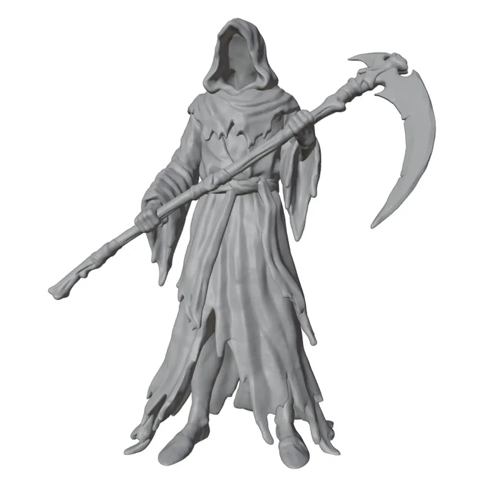 1/24 Skeletal Reaper in Tattered Robes with Curved Scythe, Resin Model Figure Kit, Fantasy Theme, Unassembled and Unpainted