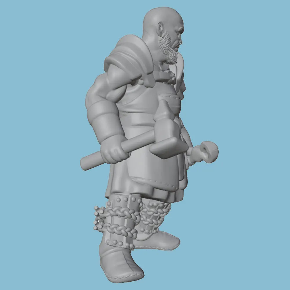 75mm Medieval Blacksmith, Resin Model Figure Kit, Unassembled and Unpainted