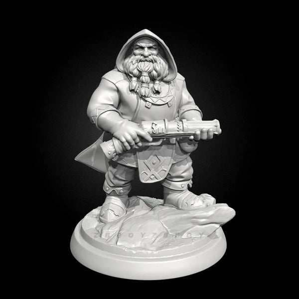 50mm Dwarf Warrior Crossbow, Resin Model Figure Kit, Fantasy Theme, Unassembled and Unpainted