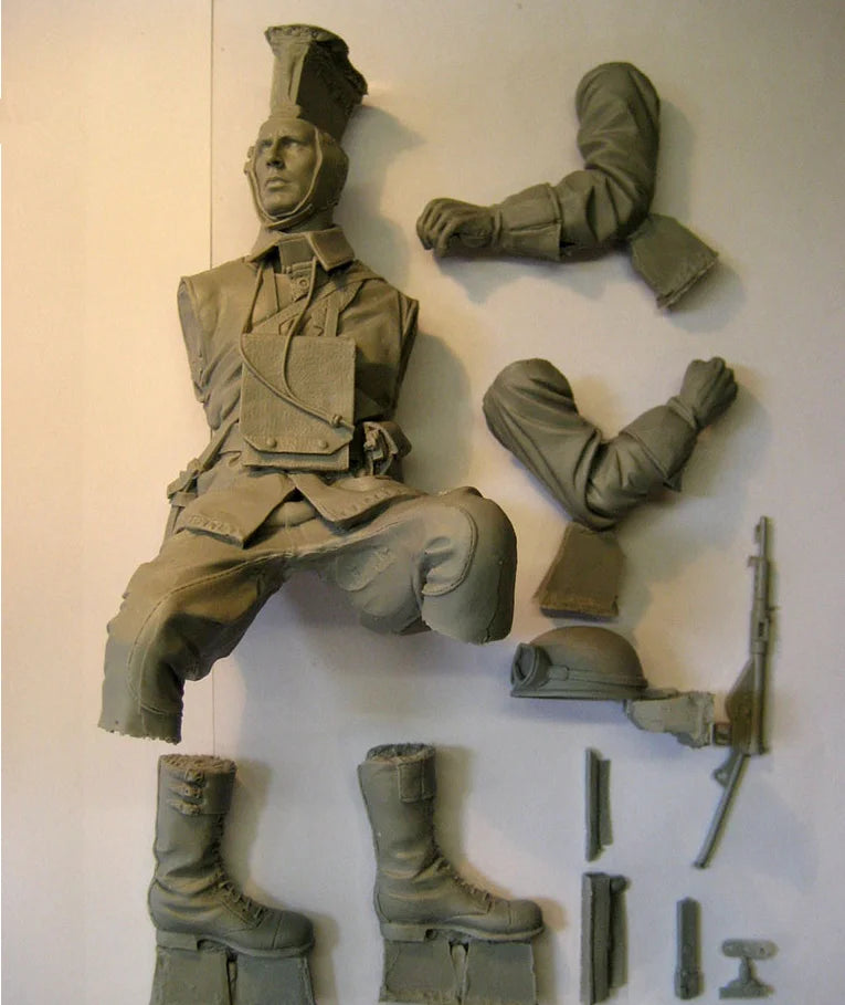 1/9 WWI Dispatch Rider, Resin Model Figure Kit, Unassembled and Unpainted