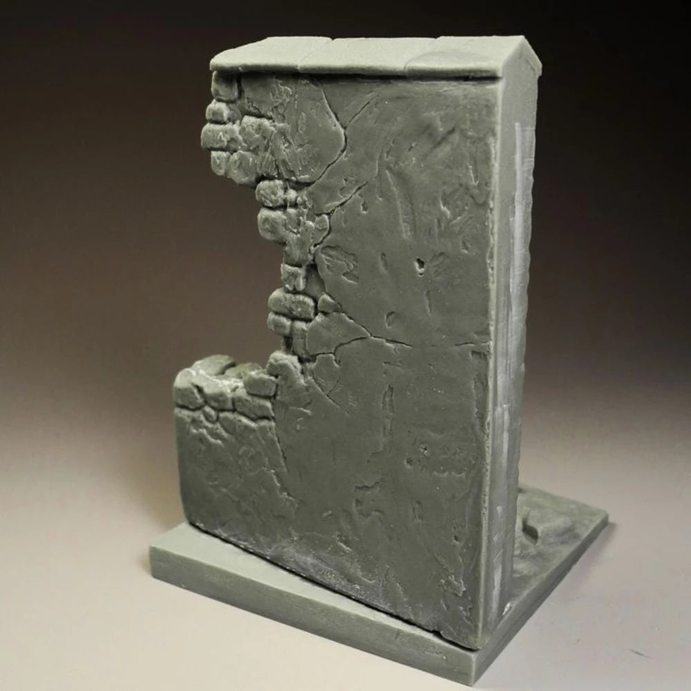 1/35 WWII Brick Wall Ruins, Resin Model Terrain Kit, Unpainted