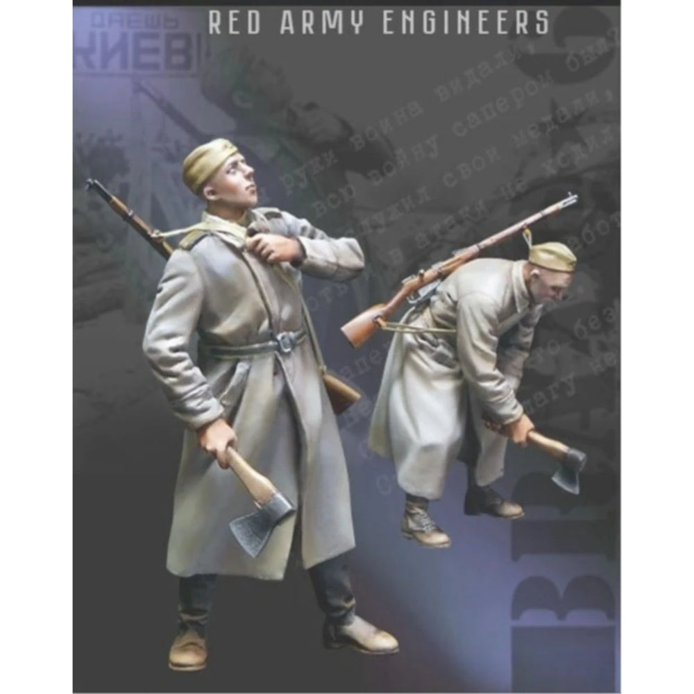 1/35 WWII Red Army Pioneers, 3 Figures, Resin Model Figure Kit, Unassembled and Unpainted