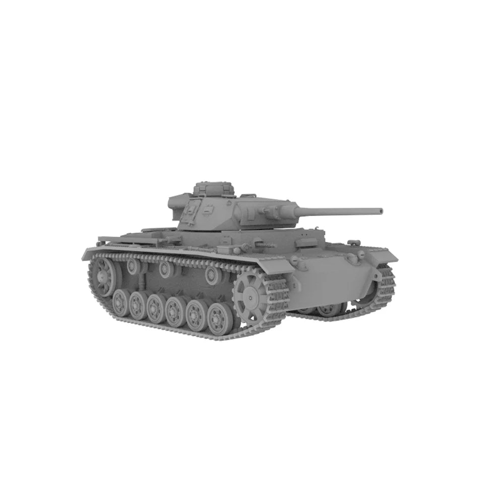 1/100 WWII Medium Tank, Resin Model Vehicle Kit, Unassembled and Unpainted