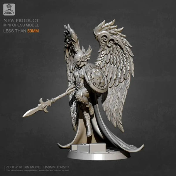 50mm Goddess of War Angel, Resin Model Figure Kit, Fantasy Theme, Unassembled and Unpainted