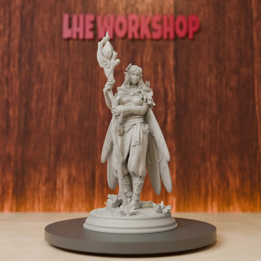 28mm Elf Druid, Resin Model Figure Kit, Fantasy Theme, Unassembled and Unpainted