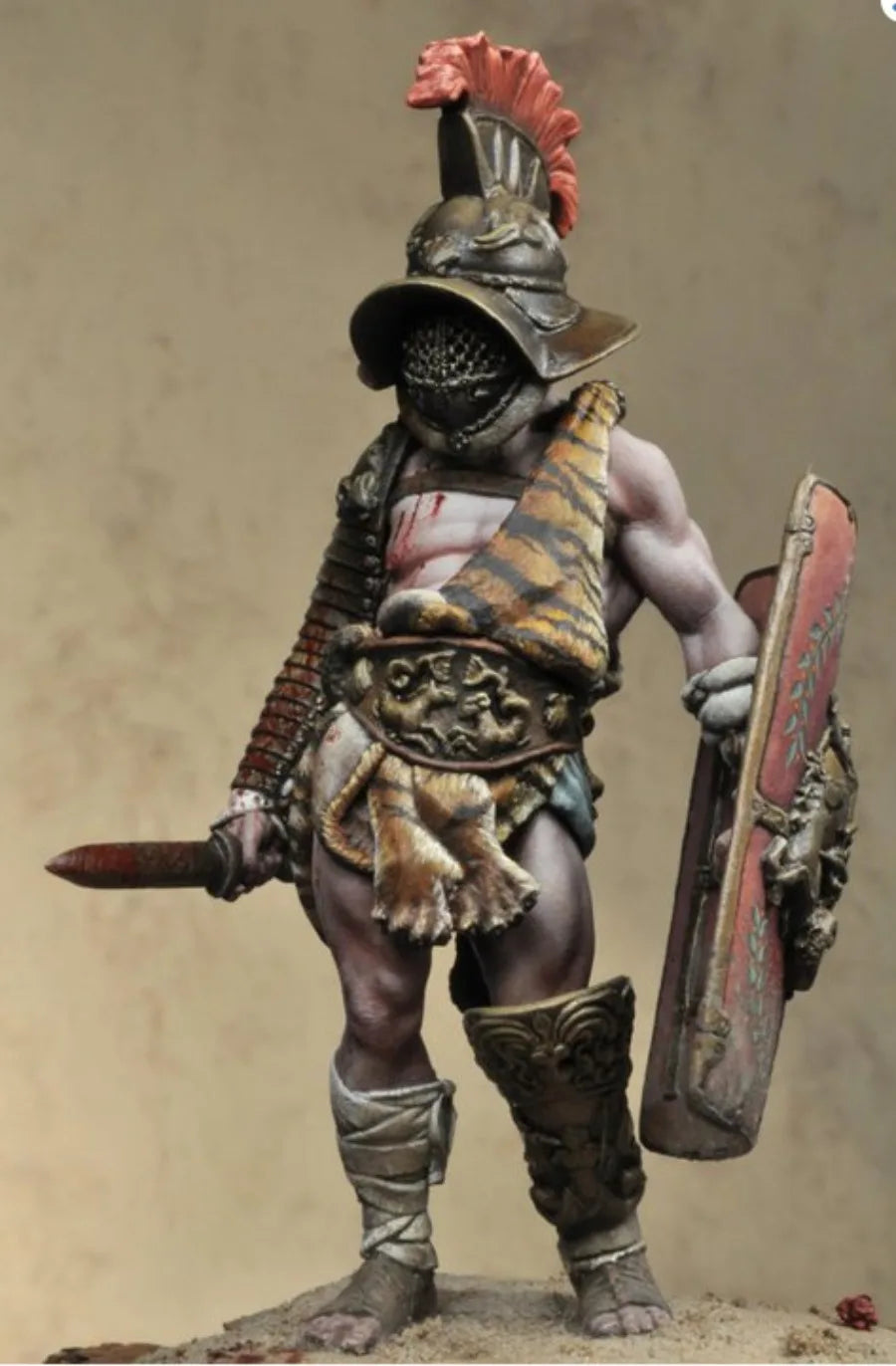 75mm Ancient Roman Gladiator, Resin Model Figure Kit, Unassembled and Unpainted