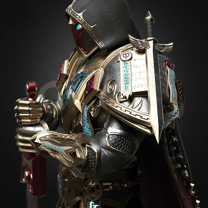 150mm Saint Knight, Resin Model Figure Kit, Fantasy Theme, Unassembled and Unpainted