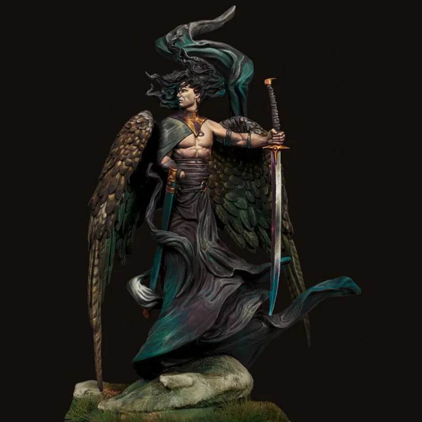 1/24 Demonic Horned Winged Sorceress, Resin Model Figure Kit, Fantasy Theme, Unassembled and Unpainted