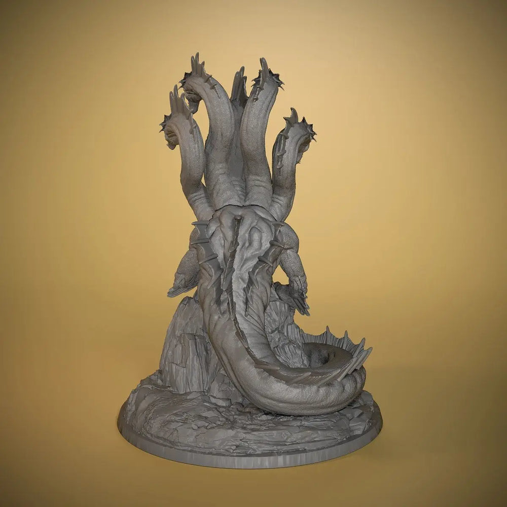 66mm Five-Headed Dragon Baravis, Resin Model Figure Kit, Fantasy Theme, Unassembled and Unpainted