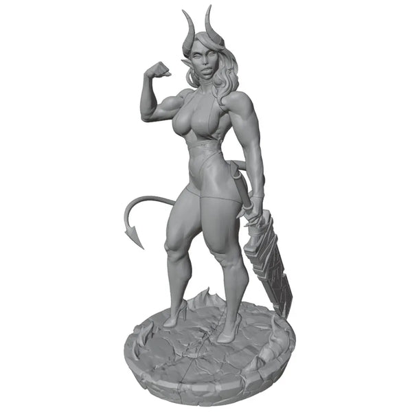 1/24 Demon Female, Resin Model Figure Kit, Fantasy Theme, Unassembled and Unpainted