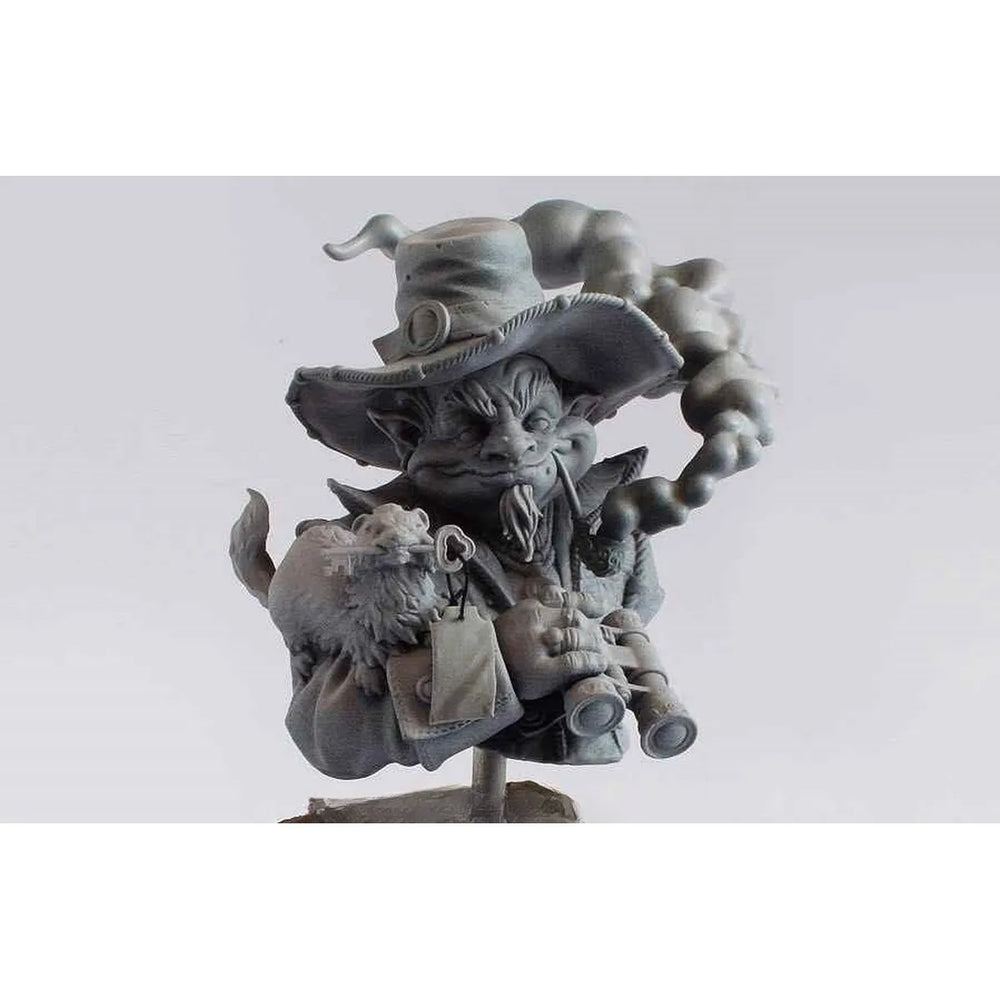 1/10 Wizard Cat Casting Arcane Spell, Resin Model Bust Kit, Fantasy Theme, Unassembled and Unpainted