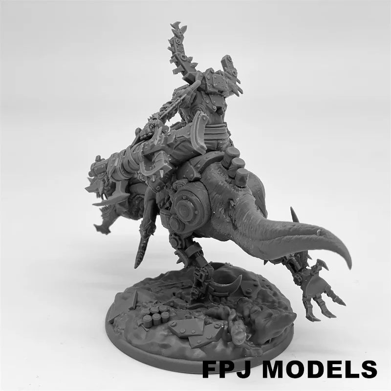 28mm Orc Beast Riders, 6 Figures, Resin Model Figure Kit, Fantasy Theme, Unassembled and Unpainted