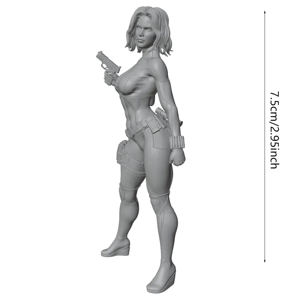 1/24 Modern Tactical Female Operative, Resin Model Figure Kit, Unassembled and Unpainted