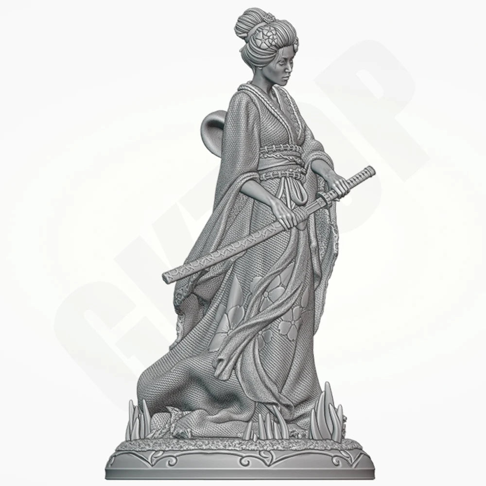 1/24 Yuki Onna Warrior, Resin Model Figure Kit, Fantasy Theme, Unassembled and Unpainted