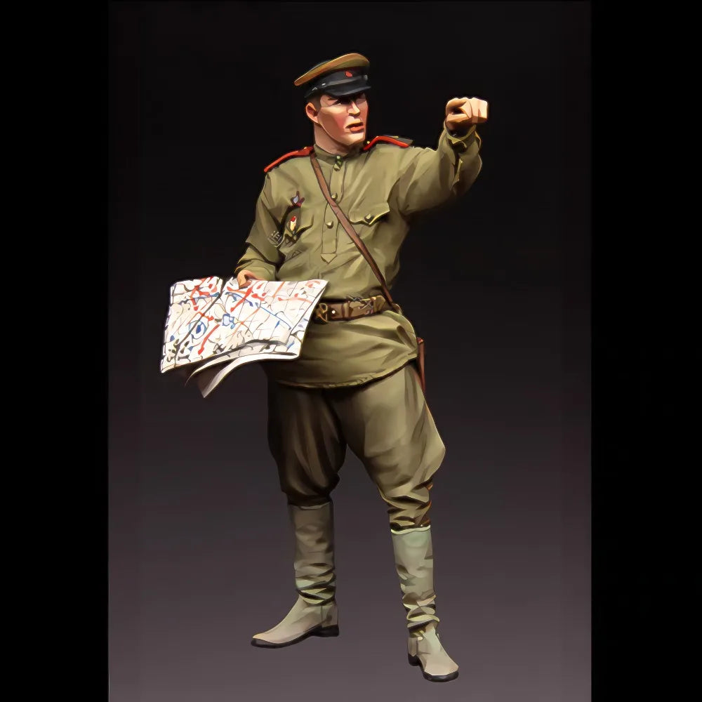 1/35 WWII Soviet Commander, Resin Model Figure Kit, Unassembled and Unpainted