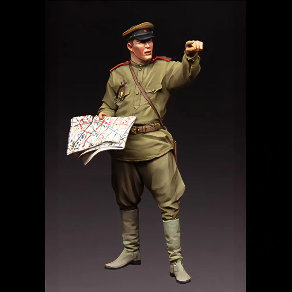 1/35 WWII Soviet Commander, Resin Model Figure Kit, Unassembled and Unpainted