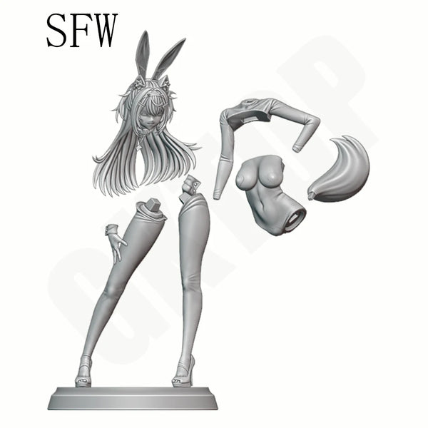 1/24 Bunny-Eared Beauty, Resin Model Figure Kit, Unassembled and Unpainted