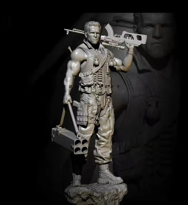 1/24 Modern Commando Soldier, Resin Model Figure Kit, Unassembled and Unpainted