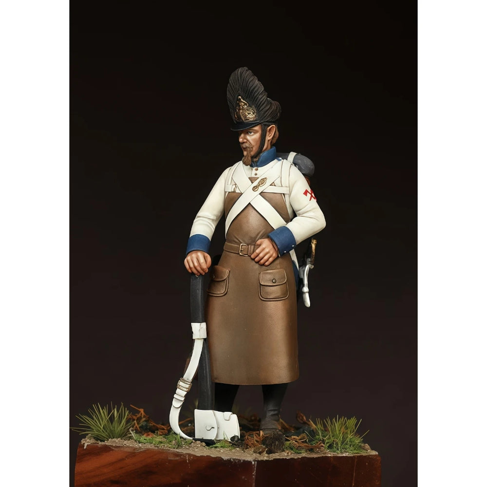 54mm Napoleonic Austrian Line Infantry, Resin Model Figure Kit, Unassembled and Unpainted