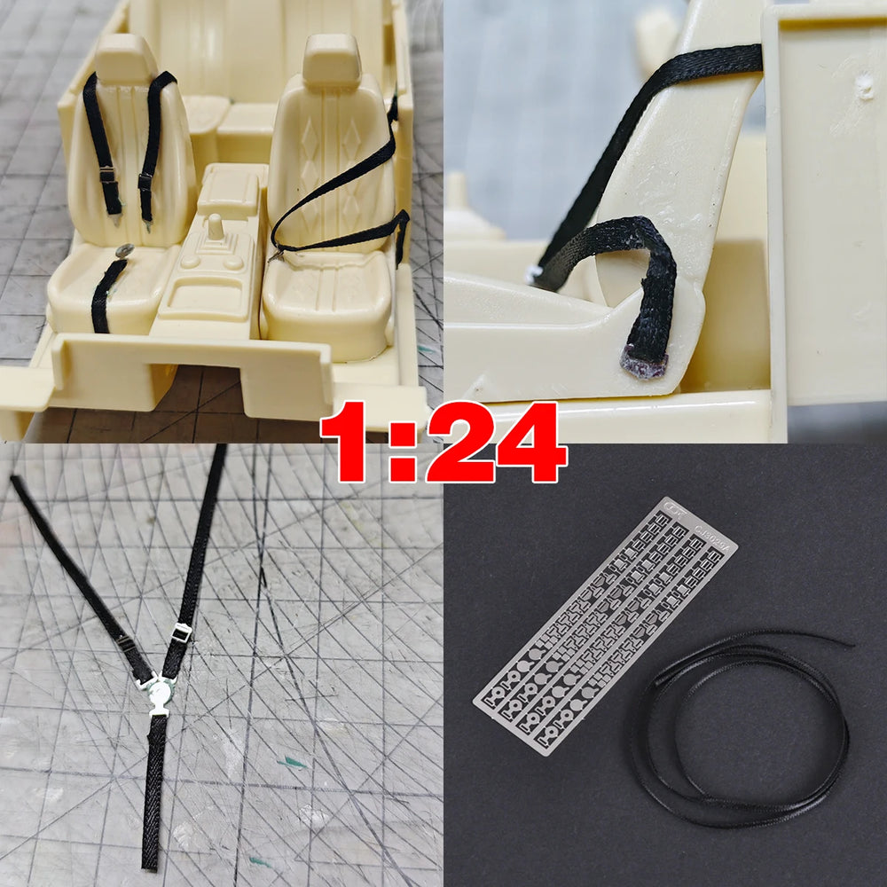 1/24 Race Car Interior Component Set, Resin Model Accessory Kit, Historical Theme, Unpainted