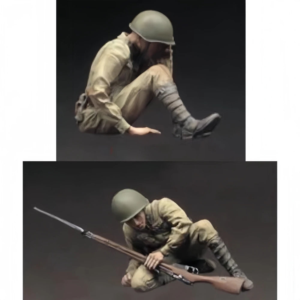 1/35 WWII Soviet Red Army, 2 Figures, Resin Model Figure Kit, Unassembled and Unpainted