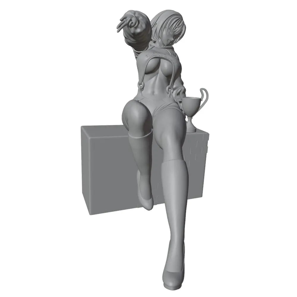 75mm Anime Military Female, Resin Model Figure Kit, Unassembled and Unpainted