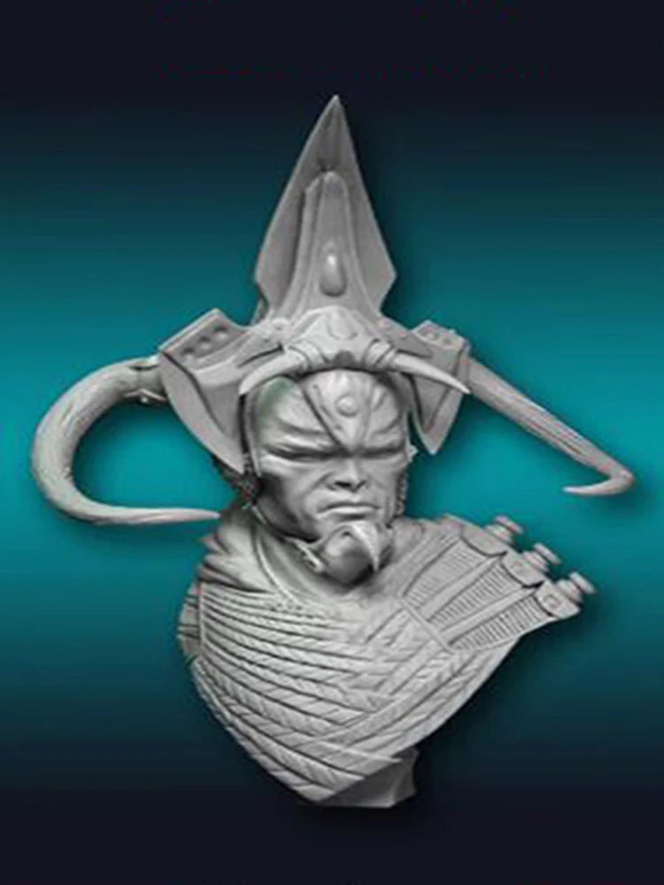 1/10 Dark Fantasy Demon Warrior, Resin Model Bust Kit, Fantasy Theme, Unassembled and Unpainted
