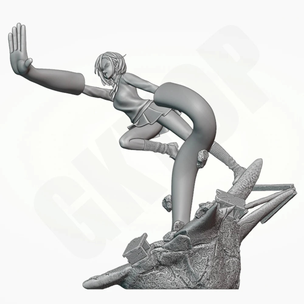 1/24 Martial Artist Pretty Girl, Resin Model Figure Kit, Anime Theme, Unassembled and Unpainted