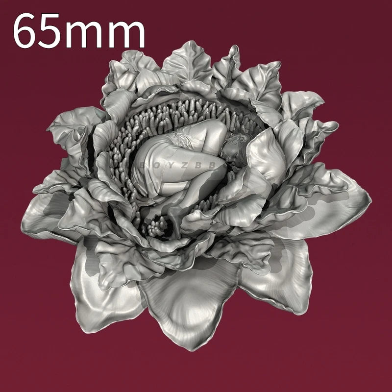 105mm Pin-up Flower Bloom, Resin Model Figure Kit, Unassembled and Unpainted