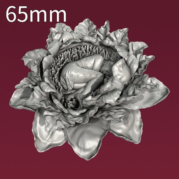 105mm Pin-up Flower Bloom, Resin Model Figure Kit, Unassembled and Unpainted